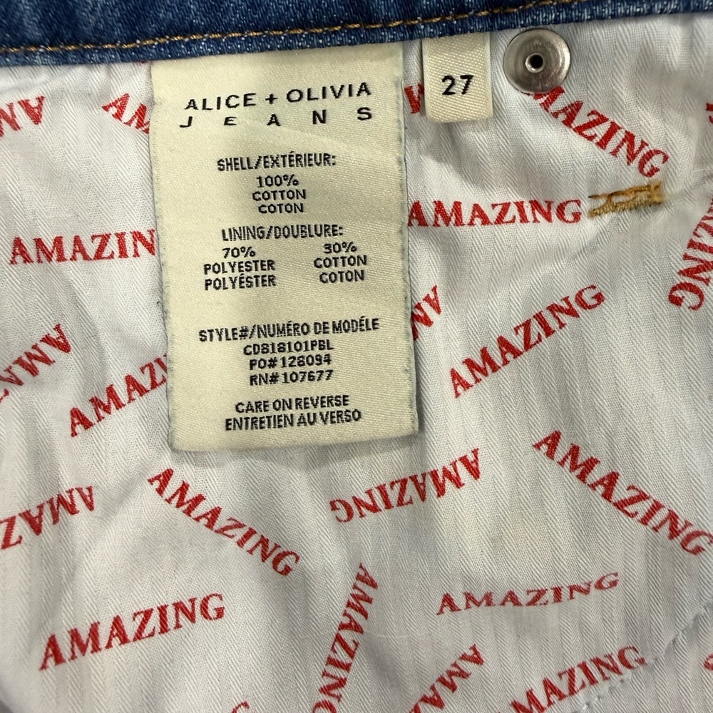 Alice + Olivia / Women’s Blue Denim Jeans / Amazing Boyfriend jean Size 27 - Picture 12 of 14